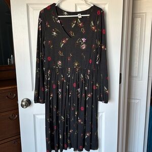 Oldnavy Stretch gathered waist floral print dress Medium Tall